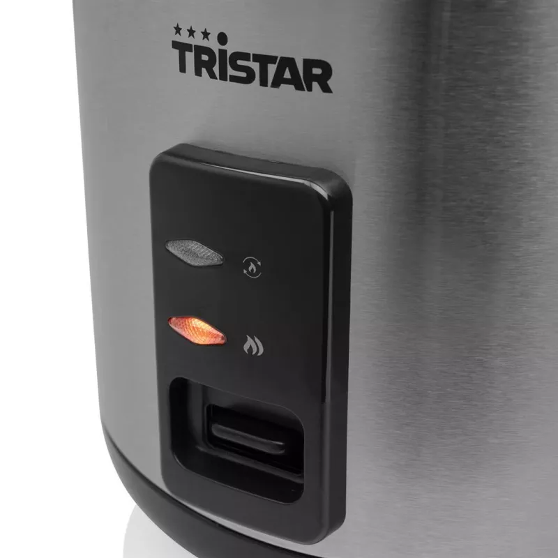 Olla arrocera Tristar RK-6147 — 1,5 L, 500 W, negro/plata