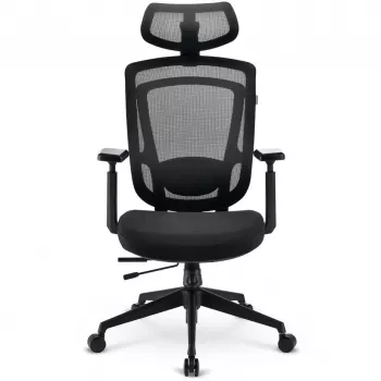 Silla de oficina Sharkoon OfficePal C20 asiento acolchado respaldo de malla negro