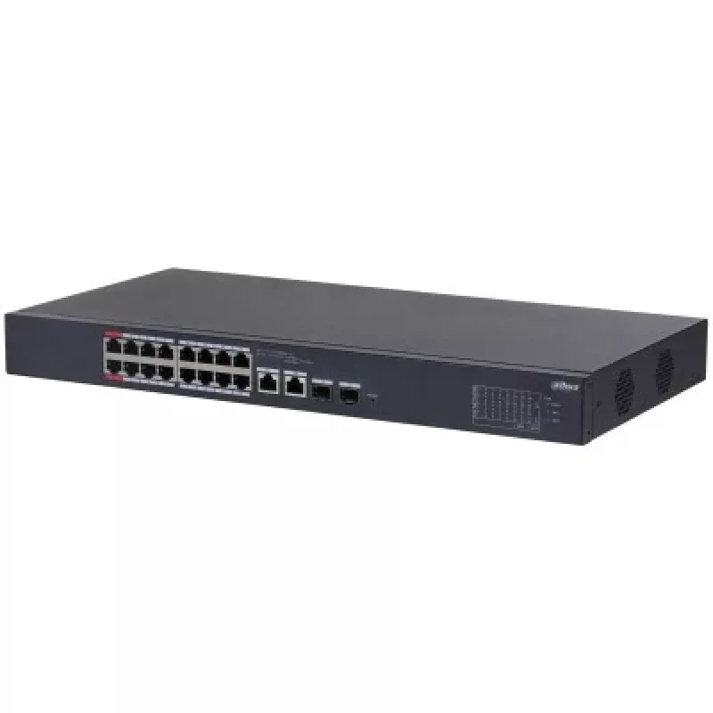 Switch de red Dahua Technology DH-CS4218-16ET-135 gestionado L2 Gigabit Ethernet (10/100/1000) Power over Ethernet (PoE) negro