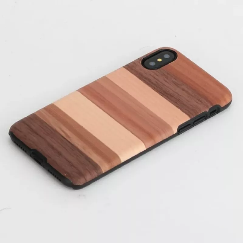 Funda para smartphone man and wood para iPhone X/XS — funda protectora negra