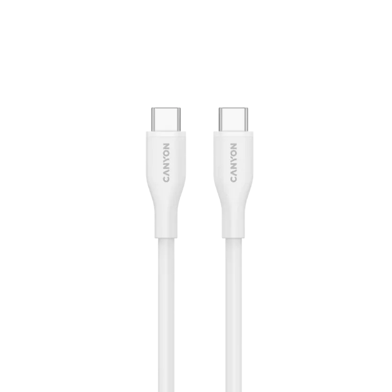 Cable CANYON CC60SC10 C-C 60W 1m silicona blanco