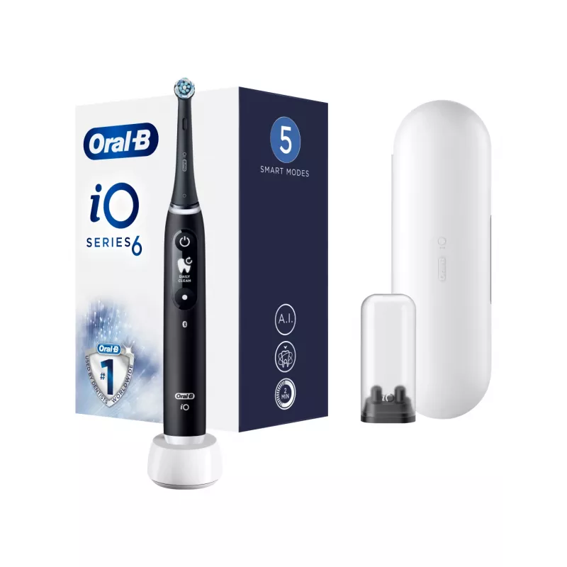 Cepillo de dientes eléctrico Oral-B iO6 con estuche negro Onyx