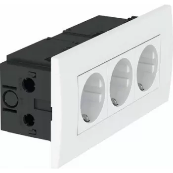 Unidad de tomas de corriente OBO Bettermann 3 tomas 84x185x59 blanco puro SDE-R (6119414)