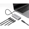 Hub USB DELOCK 10 Gbps Type-C 4 puertos PD 85W cable 30 cm