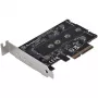 Tarjeta adaptadora Silverstone SST-ECM27 M.2/SATA, PCIe 4.0, 1x M-Key, 2x SATA 6G - Low Profile