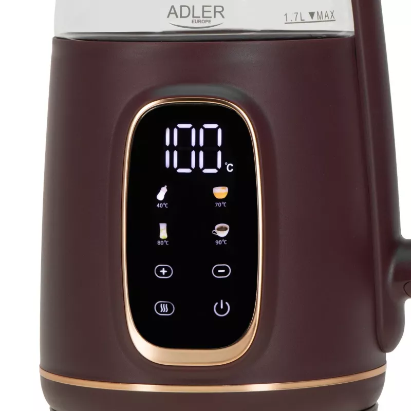 ADLER AD 1305 hervidor de agua color borgoña