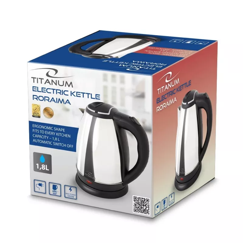 Titanum TKK102S hervidor eléctrico 1,8 L 1800 W plateado