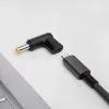 Akyga AK-ND-C01 adaptador de carga USB-C a DC 5,5 x 2,5 mm para portátiles, 18,5-20 V, 100 W