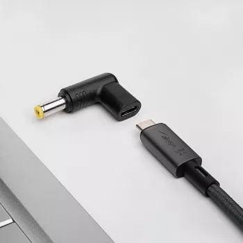 Akyga AK-ND-C01 adaptador de carga USB-C a DC 5,5 x 2,5 mm para portátiles, 18,5-20 V, 100 W