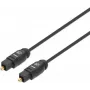 Manhattan Cable de audio óptico digital Toslink, 1 m, conector macho/conector macho, Toslink S/PDIF, contactos dorados, garantía de por vida