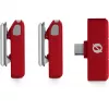 Micrófono inalámbrico Rode Wireless Micro — transmisor y receptor compactos de pinza rojo