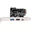 SilverStone ECU05 - adaptador USB - PCIe 2.0 x2 perfil bajo - USB 3.1 Type-C x 1 + USB3.0 x 2 + USB3.0 (interno) x 2 (SST-ECU05)