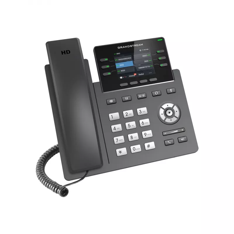 Teléfono IP Grandstream GRP2613W negro 4 líneas TFT 2,4 pulgadas