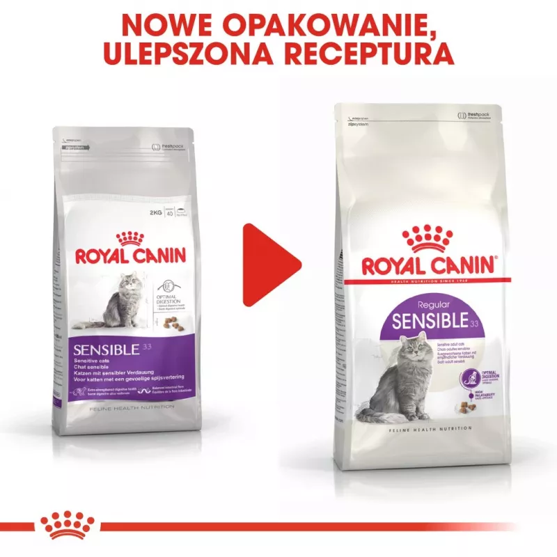 Pienso para gatos Royal Canin Sensible 33 Adult, 10 kg — Pollo, 33 % proteínas, apoyo de las vías urinarias