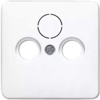 Toma de pared para satélite/TV/radio JUNG CD 561 SAT WW Blanco, termoplástico, toma SAT+TV+radio