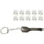 Bloqueador de puerto de red RJ45 ShiverPeaks BS08-01036 — 10 bloqueos con 1 llave maestra, blanco
