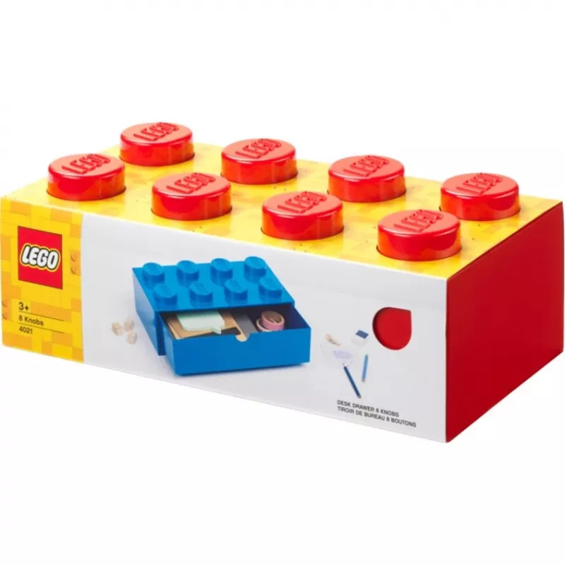 Cajón de escritorio LEGO 8, marca LEGO, rojo