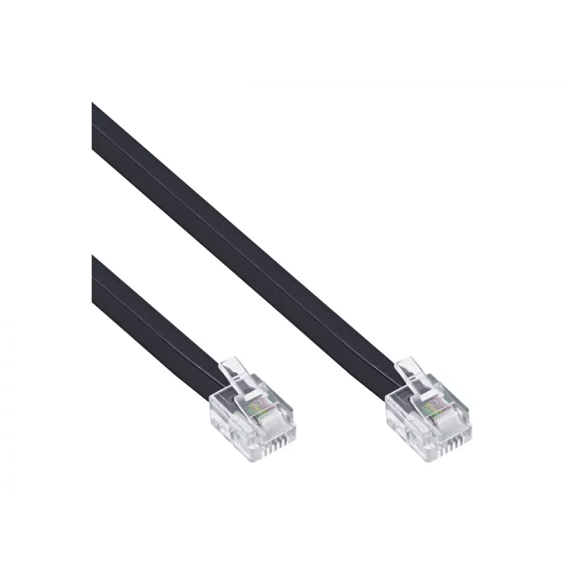 Cable modular InLine RJ12 macho / macho 6P6C 20m