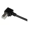StarTech.com Cable USB 2.0 A a B en ángulo recto de 3 m – M/M, 3 m, USB A, USB B, USB 2.0, negro