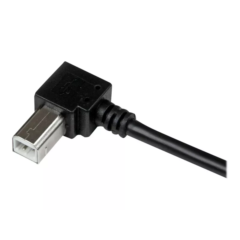 StarTech.com Cable USB 2.0 A a B en ángulo recto de 3 m – M/M, 3 m, USB A, USB B, USB 2.0, negro