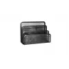 Soporte para correo Forpus, negro, 3 secciones, metal perforado 1006-105
