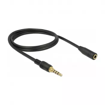 Cable de audio DeLOCK 85629 1 m 3,5 mm negro
