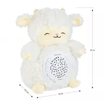 Peluche proyector milly mally oveja proyector peluche modelo 5664 para niños pequeños — luz nocturna suave