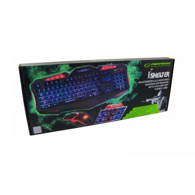 Esperanza EGK3000 Set teclado + teclado con cable retroiluminado