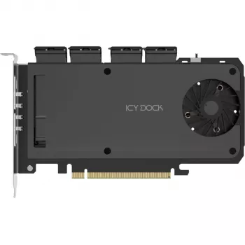 Tarjeta adaptadora para marco móvil icy dock MB204MP-1B — marco móvil hot-swap para 4 × SSD M.2 NVMe