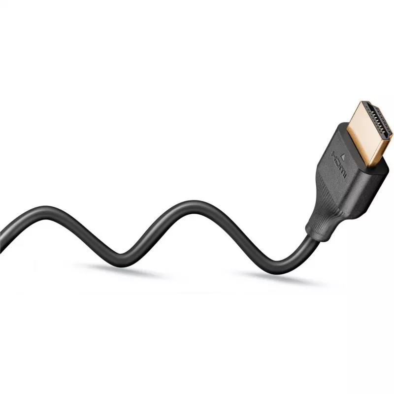 Goobay 75298 Slim cable HDMI de ultra alta velocidad con Ethernet, 8K@60Hz, HDMI 2.1, macho a macho, 1 m, negro