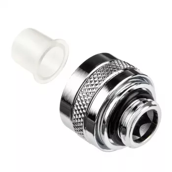 Racor Alphacool 17470 – racor de latón cromado para refrigeración líquida de PC, altura 20 mm, peso 23 g