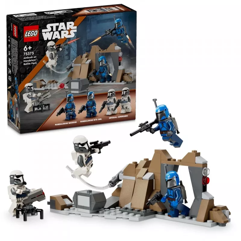 Juguete de construcción LEGO Star Wars Emboscada en Mandalore Battle Pack 75373 — 4 minifiguras, 109 piezas, Edad 6+