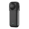 Funda protectora de silicona Puluz para Insta360 X4 — negra, diseño resistente