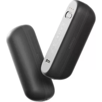 Calentador de manos recargable Ocoopa UT2s Mini — 2600 mAh calentador de bolsillo portátil, aluminio, negro