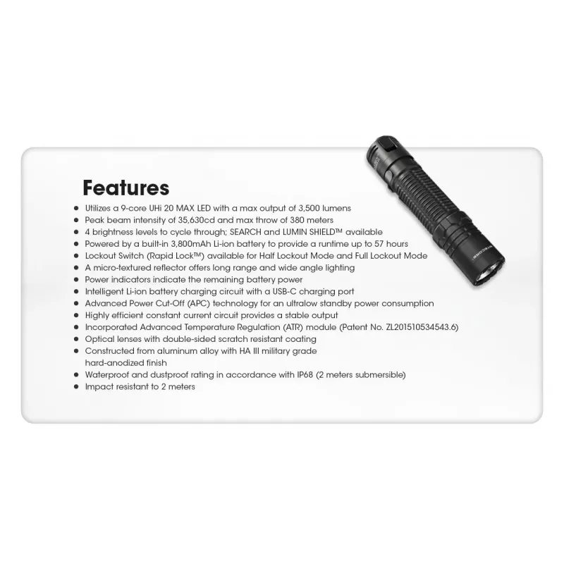 Nitecore EDC31 linterna, 3500 lm