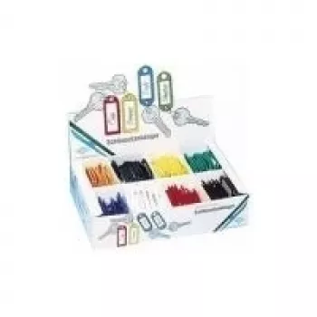 Llavero WEDO modelo 262 8018 — anillas de plástico, 18 mm de diámetro, expositor con 200 uds.