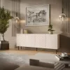 Cómoda Cama Meble LUCCA 4D — 200 x 40 x 80 cm, cashmere, aglomerado