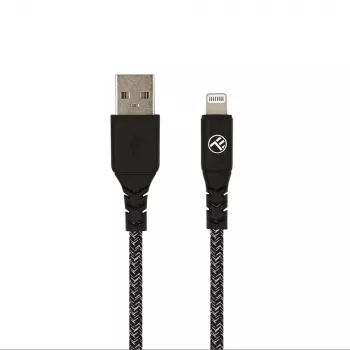 Cable de datos USB a Lightning Tellur TLL155481 2,4 A 1 m nailon negro