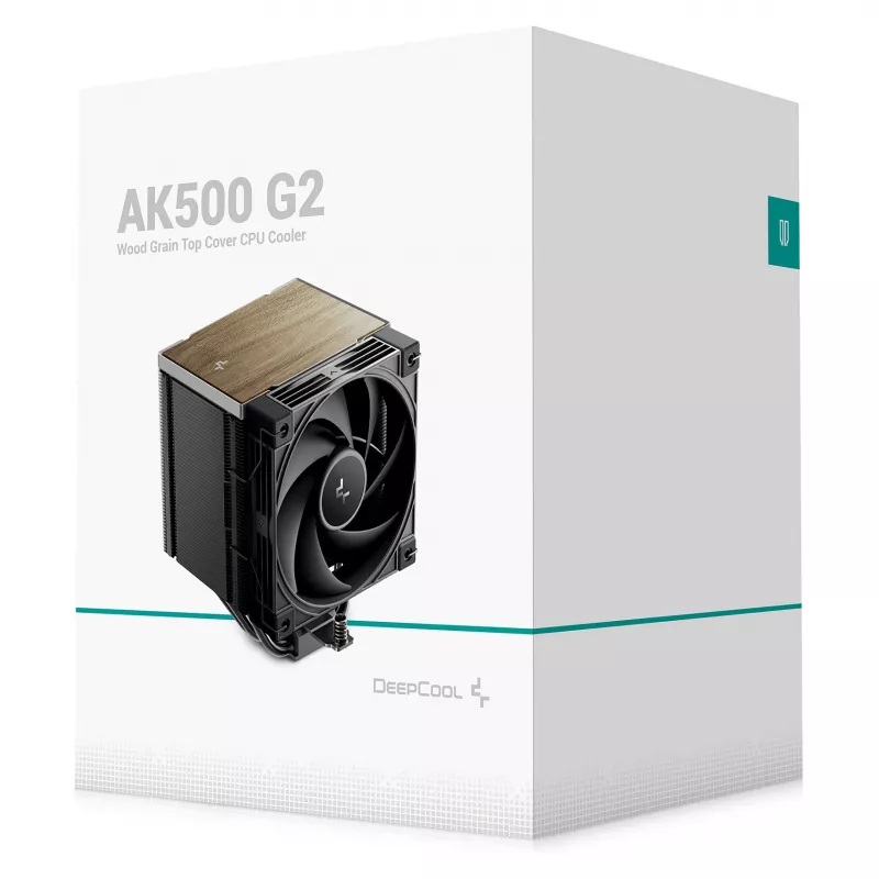 Disipador de aire DeepCool AK500 G2, ventilador de 120 mm, presión de aire máx. 3,33 mmH2O, 117×129×159 mm, negro