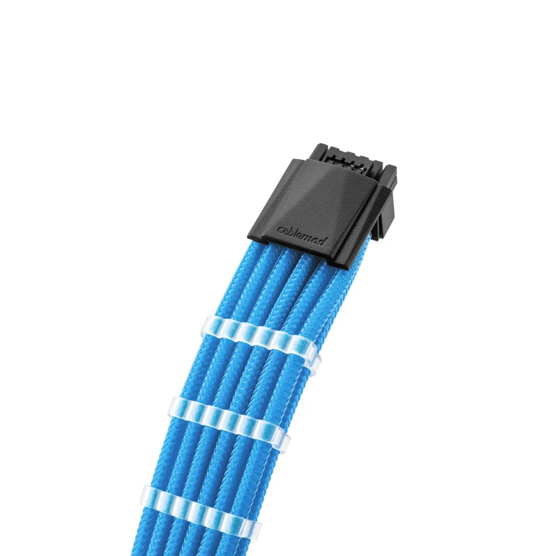 Set de extensión de cable CableMod PRO ModMesh 12VHPWR — azul claro, extensiones GPU 12+4 pines de 3 piezas