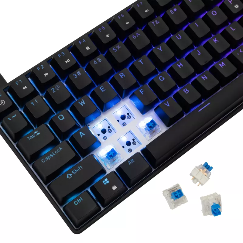 Teclado mecánico White Shark GK-005121 con iluminación RGB y switches azules