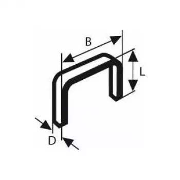 Grapas de alambre fino Bosch, tipo 53:, 1000 grapas, 11,4 x 0,74 x 14 mm