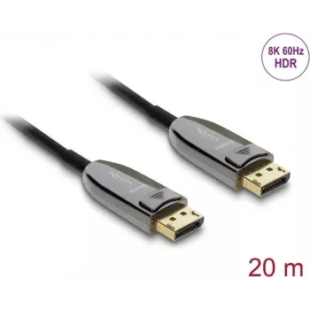 Cable óptico activo DELOCK DisplayPort 2.1 8K 60Hz 40Gbps, 20 m
