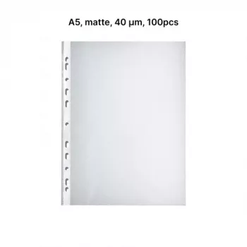 AD Class funda perforada Orange Peel A5 40 micras, bolsa de 100 uds.