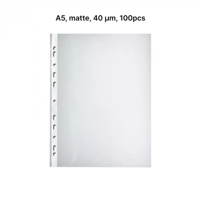 AD Class funda perforada Orange Peel A5 40 micras, bolsa de 100 uds.
