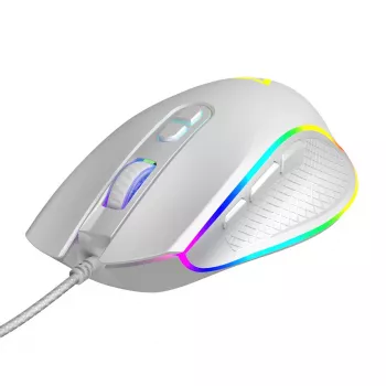Ratón óptico con cable MODECOM Volcano Veles (blanco) — modelo M-MC-VELES-200