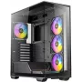 Antec Constellation Series C3 ARGB - Semitorre - ATX - Panel lateral con ventana (cristal templado) - sin fuente de alimentación - negro - USB/Audio (0-7