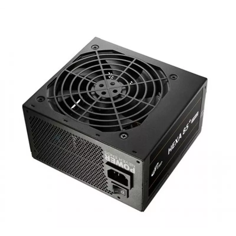 Fuente de alimentación FSP HEXA 85+ PRO 650W ATX ATX2.5 negra, 650 W, 100 - 240 V, 50 - 60 Hz, 9 - 4 A, Activa, 100 W