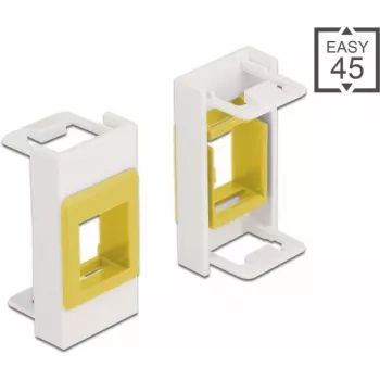 Soporte Keystone DeLOCK Easy 45 Módulo 22,5 x 45 mm blanco amarillo