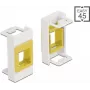 Soporte Keystone DeLOCK Easy 45 Módulo 22,5 x 45 mm blanco amarillo